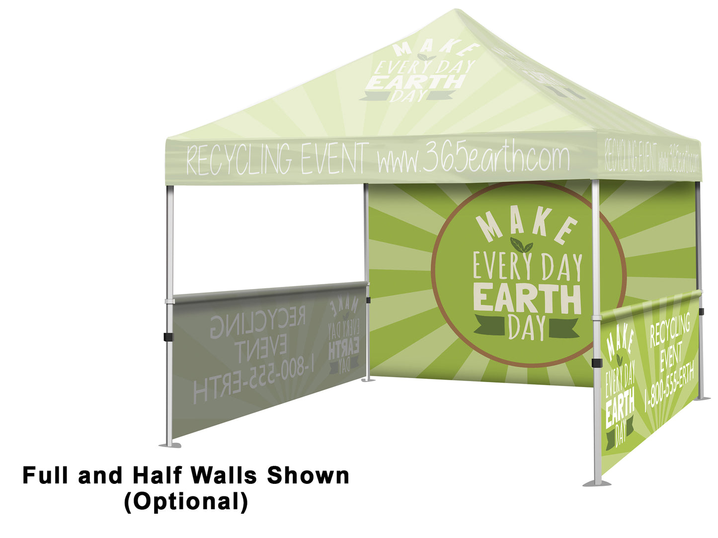 10X10 Canopy Tent + Back wall + Side walls